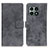 Custodia Portafoglio In Pelle Cover con Supporto D05Y per OnePlus 10 Pro 5G Grigio