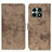 Custodia Portafoglio In Pelle Cover con Supporto D05Y per OnePlus 10 Pro 5G Khaki