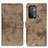 Custodia Portafoglio In Pelle Cover con Supporto D05Y per OnePlus Nord N200 5G Khaki