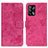 Custodia Portafoglio In Pelle Cover con Supporto D05Y per Oppo A74 4G Rosa Caldo