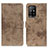 Custodia Portafoglio In Pelle Cover con Supporto D05Y per Oppo A94 5G Khaki