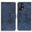Custodia Portafoglio In Pelle Cover con Supporto D05Y per Oppo F19s Blu
