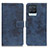 Custodia Portafoglio In Pelle Cover con Supporto D05Y per Realme 8 4G Blu