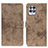 Custodia Portafoglio In Pelle Cover con Supporto D05Y per Realme 8i Khaki