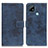 Custodia Portafoglio In Pelle Cover con Supporto D05Y per Realme C21 Blu