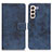 Custodia Portafoglio In Pelle Cover con Supporto D05Y per Samsung Galaxy S22 5G Blu