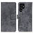 Custodia Portafoglio In Pelle Cover con Supporto D05Y per Samsung Galaxy S22 Ultra 5G Grigio