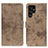 Custodia Portafoglio In Pelle Cover con Supporto D05Y per Samsung Galaxy S22 Ultra 5G Khaki