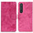 Custodia Portafoglio In Pelle Cover con Supporto D05Y per Sony Xperia 1 III Rosa Caldo