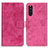 Custodia Portafoglio In Pelle Cover con Supporto D05Y per Sony Xperia 10 III Lite Rosa Caldo