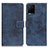 Custodia Portafoglio In Pelle Cover con Supporto D05Y per Vivo Y33s Blu