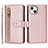 Custodia Portafoglio In Pelle Cover con Supporto D06T per Apple iPhone 14