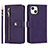 Custodia Portafoglio In Pelle Cover con Supporto D06T per Apple iPhone 15 Plus