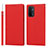 Custodia Portafoglio In Pelle Cover con Supporto D06T per OnePlus Nord N200 5G Rosso