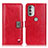 Custodia Portafoglio In Pelle Cover con Supporto D06Y per Motorola Moto G51 5G Rosso