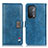 Custodia Portafoglio In Pelle Cover con Supporto D06Y per OnePlus Nord N200 5G Blu