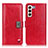 Custodia Portafoglio In Pelle Cover con Supporto D06Y per Samsung Galaxy S21 5G Rosso