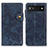 Custodia Portafoglio In Pelle Cover con Supporto D07Y per Google Pixel 7a 5G Blu