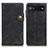 Custodia Portafoglio In Pelle Cover con Supporto D07Y per Google Pixel 7a 5G Nero