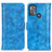 Custodia Portafoglio In Pelle Cover con Supporto D07Y per Motorola Moto G50 Cielo Blu