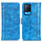 Custodia Portafoglio In Pelle Cover con Supporto D07Y per Oppo A54 4G Cielo Blu