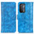 Custodia Portafoglio In Pelle Cover con Supporto D07Y per Oppo A54 5G Cielo Blu