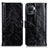 Custodia Portafoglio In Pelle Cover con Supporto D07Y per Oppo F19 Pro Nero