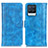 Custodia Portafoglio In Pelle Cover con Supporto D07Y per Realme 8 4G Cielo Blu