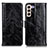 Custodia Portafoglio In Pelle Cover con Supporto D07Y per Samsung Galaxy S21 FE 5G Nero