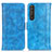 Custodia Portafoglio In Pelle Cover con Supporto D07Y per Sony Xperia 1 III Cielo Blu