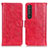 Custodia Portafoglio In Pelle Cover con Supporto D07Y per Sony Xperia 1 III Rosso