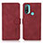 Custodia Portafoglio In Pelle Cover con Supporto D08Y per Motorola Moto E20 Rosso