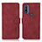 Custodia Portafoglio In Pelle Cover con Supporto D08Y per Motorola Moto G Pure Rosso