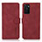 Custodia Portafoglio In Pelle Cover con Supporto D08Y per Oppo A55S 5G Rosso