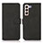 Custodia Portafoglio In Pelle Cover con Supporto D08Y per Samsung Galaxy S21 5G Nero