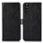 Custodia Portafoglio In Pelle Cover con Supporto D08Y per Sony Xperia 10 III Lite Nero