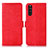 Custodia Portafoglio In Pelle Cover con Supporto D08Y per Sony Xperia 10 III Lite Rosso