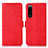 Custodia Portafoglio In Pelle Cover con Supporto D08Y per Sony Xperia 5 III SO-53B Rosso