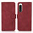 Custodia Portafoglio In Pelle Cover con Supporto D08Y per Sony Xperia 5 IV Rosso