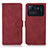 Custodia Portafoglio In Pelle Cover con Supporto D08Y per Xiaomi Mi 11 Ultra 5G Rosso