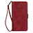 Custodia Portafoglio In Pelle Cover con Supporto D09T per Samsung Galaxy S21 Plus 5G Rosso