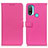 Custodia Portafoglio In Pelle Cover con Supporto D09Y per Motorola Moto E20 Rosa Caldo