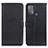 Custodia Portafoglio In Pelle Cover con Supporto D09Y per Motorola Moto G50 Nero