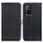 Custodia Portafoglio In Pelle Cover con Supporto D09Y per Oppo F19 Pro+ Plus 5G Nero