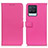 Custodia Portafoglio In Pelle Cover con Supporto D09Y per Realme 8 4G Rosa Caldo