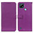 Custodia Portafoglio In Pelle Cover con Supporto D09Y per Realme C21 Viola