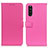 Custodia Portafoglio In Pelle Cover con Supporto D09Y per Sony Xperia 10 III SO-52B Rosa Caldo