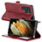 Custodia Portafoglio In Pelle Cover con Supporto D10T per Samsung Galaxy S21 Ultra 5G Rosso