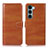 Custodia Portafoglio In Pelle Cover con Supporto D10Y per Motorola Moto Edge S30 5G Marrone