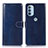 Custodia Portafoglio In Pelle Cover con Supporto D10Y per Motorola Moto G31 Blu